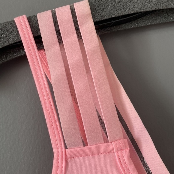 Y2K Sporty Chic Active Strappy Tank Top Soft Pink Athleisure Fit UK 10 - Picture 3 of 10